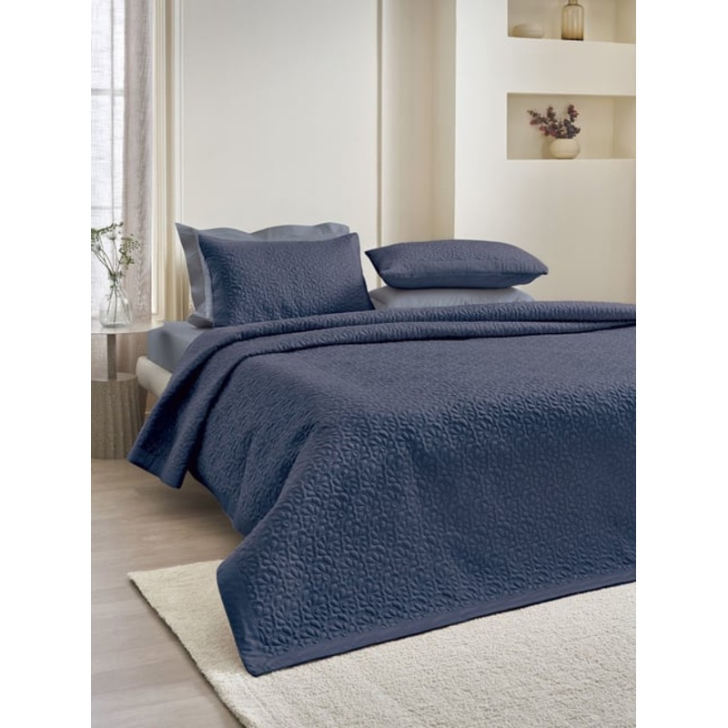 DDECOR Live beautiful Geometric Savannah Vintage Indigo 210 TC Cotton Comforters – Set of 3